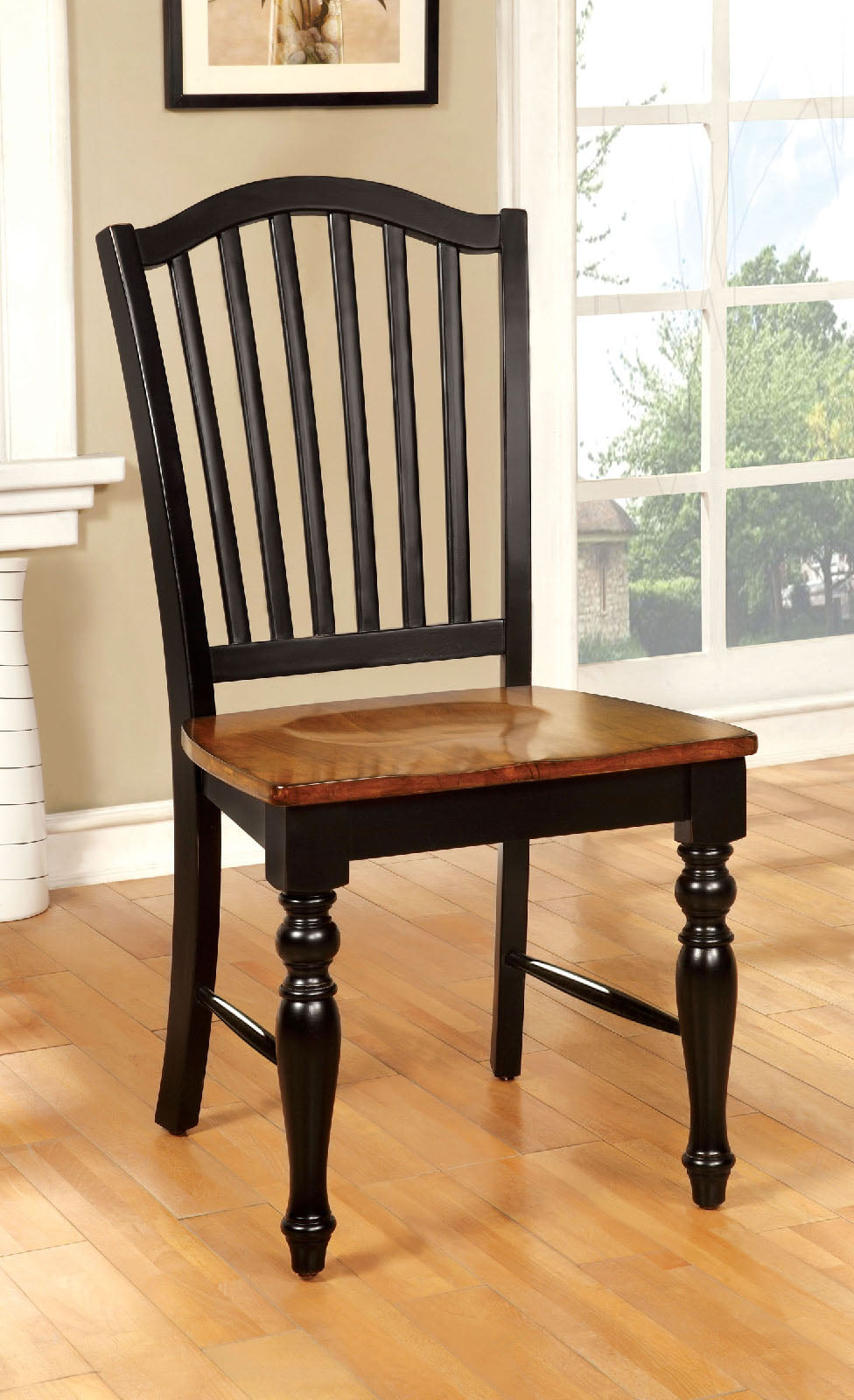Mayville Black/Antique Oak 9 Pc. Dining Room Set