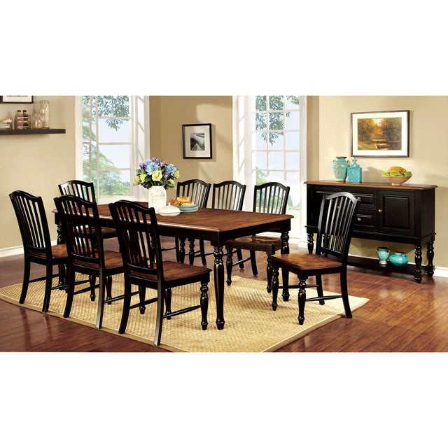 Mayville Black/Antique Oak Server
