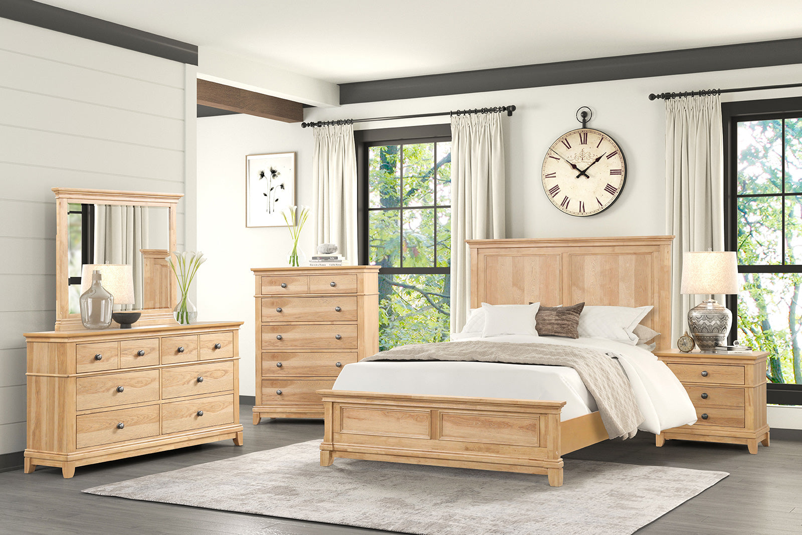 Mchenry Natural Oak Queen Bed