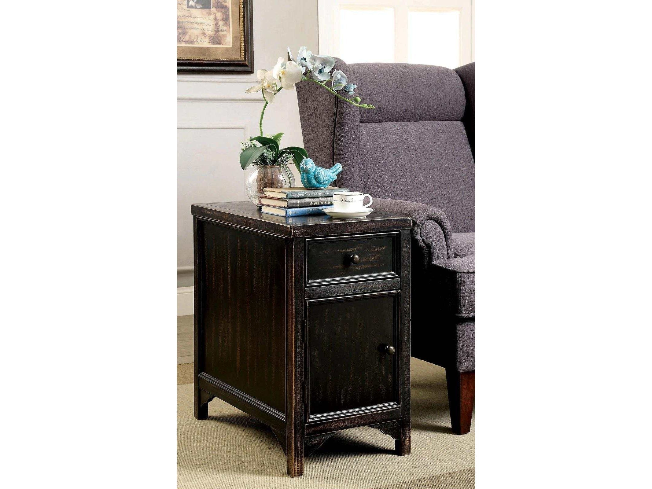 Meadow Antique Black Side Table