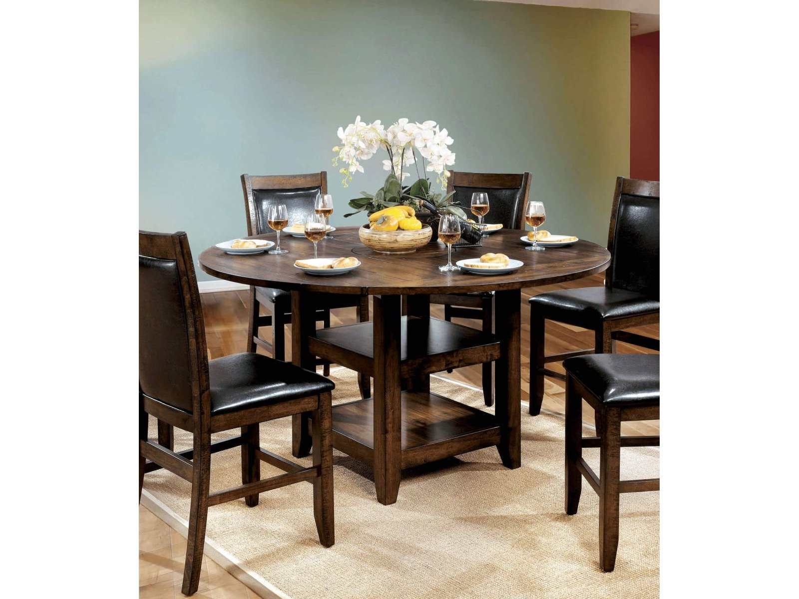 Meagan II Brown Cherry Counter Height Dining Table