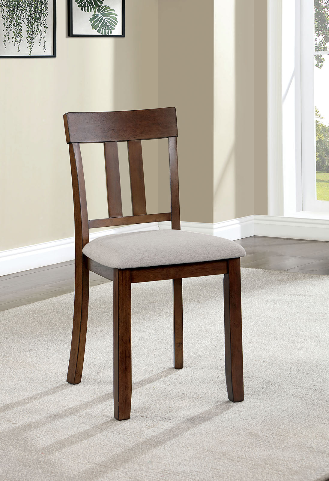 Medford Walnut/Beige 7 Pc. Dining Room Set