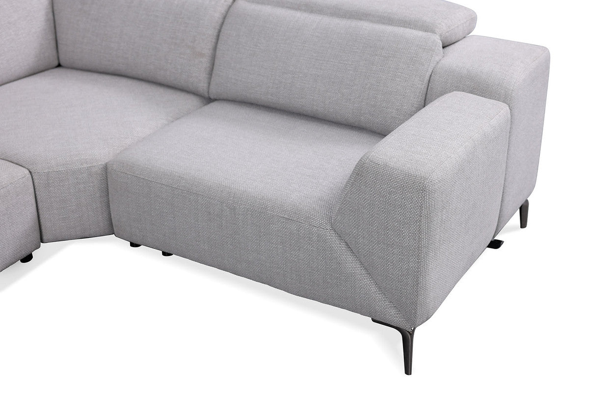 Melancton Light Gray Power Sectional