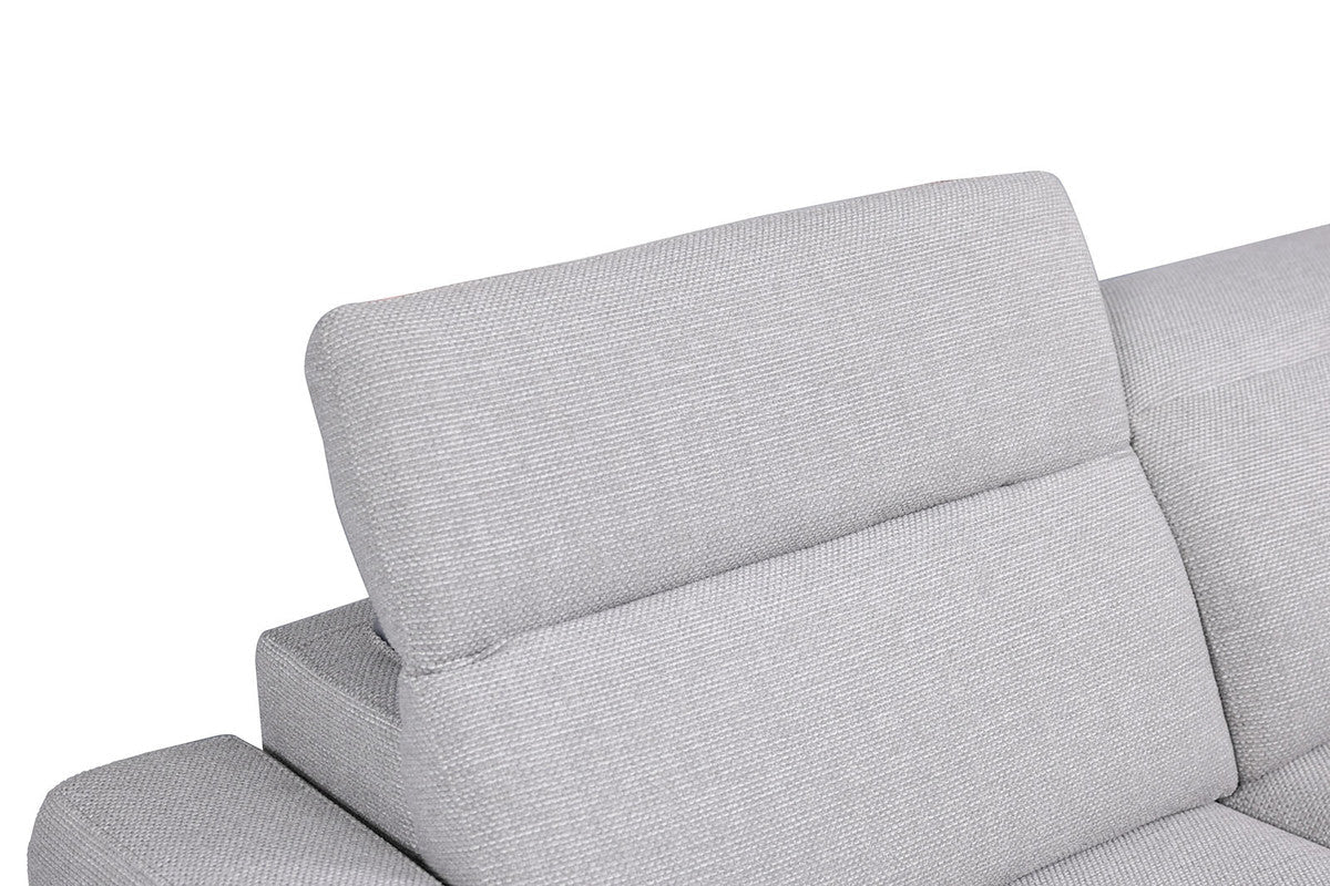 Melancton Light Gray Power Sectional