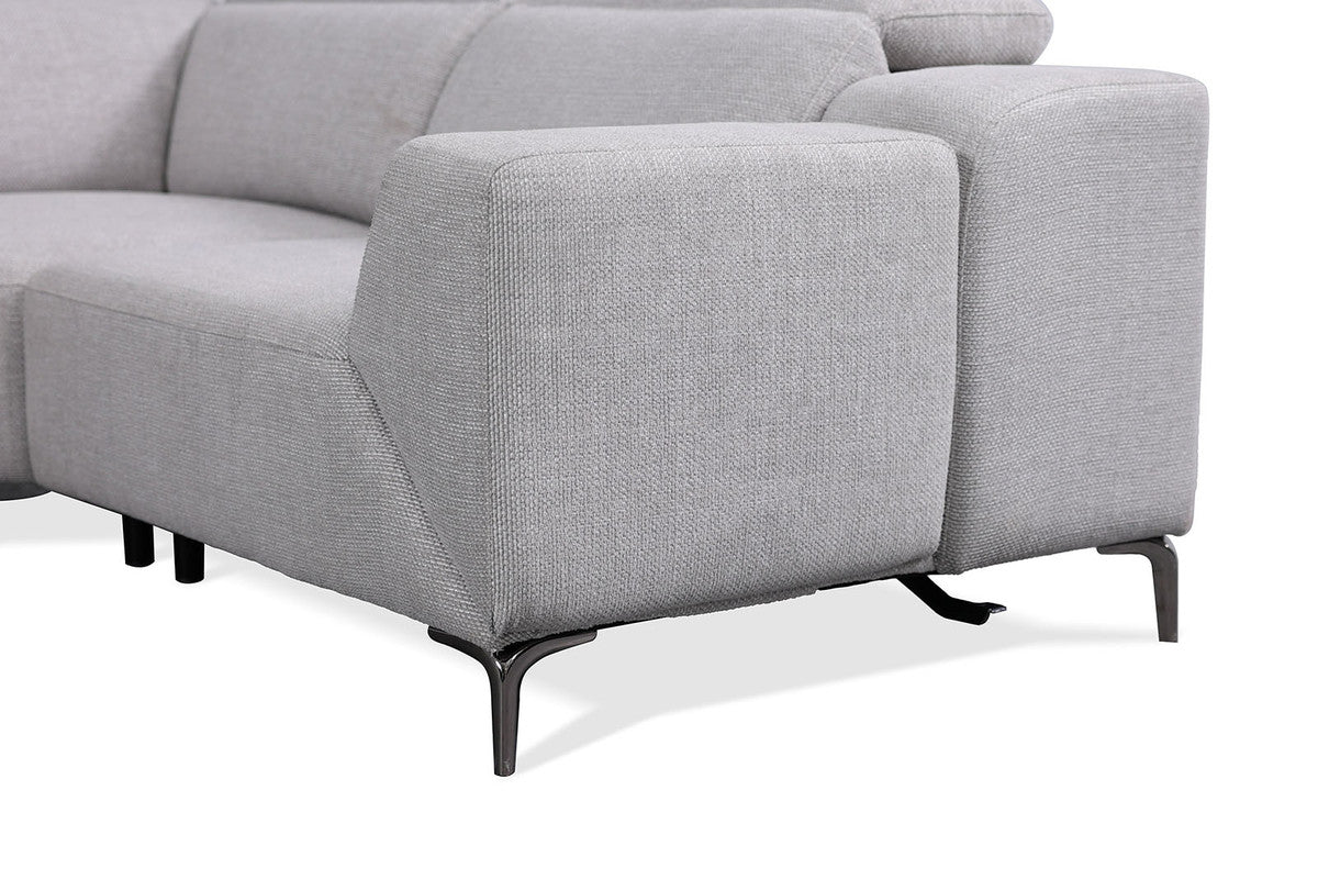 Melancton Light Gray Power Sectional
