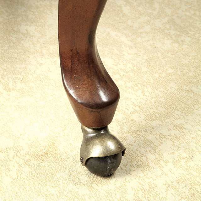 Melina Brown Cherry/Black Arm Chair