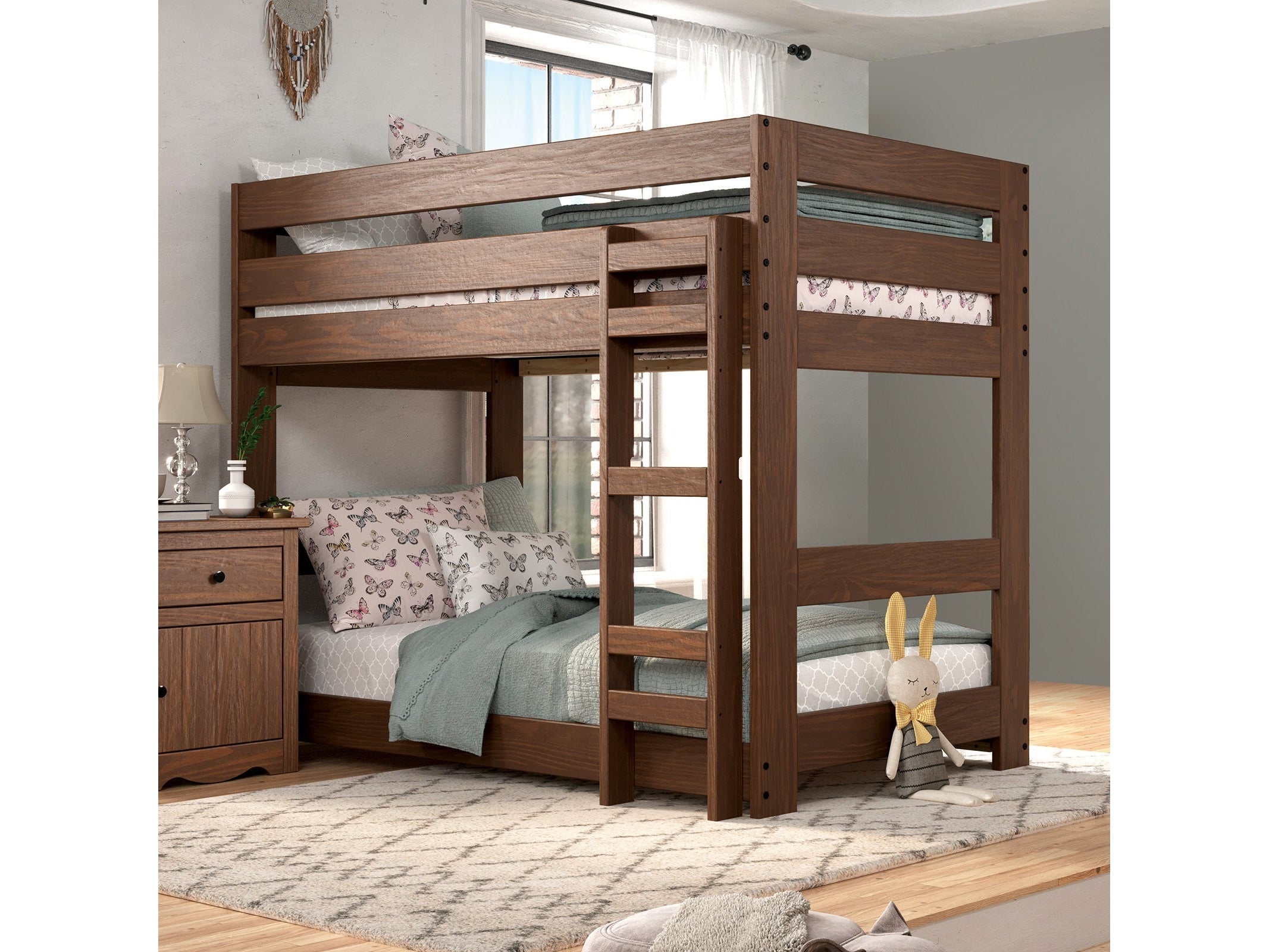 Melitta Mahogany Twin/Twin Bunk Bed