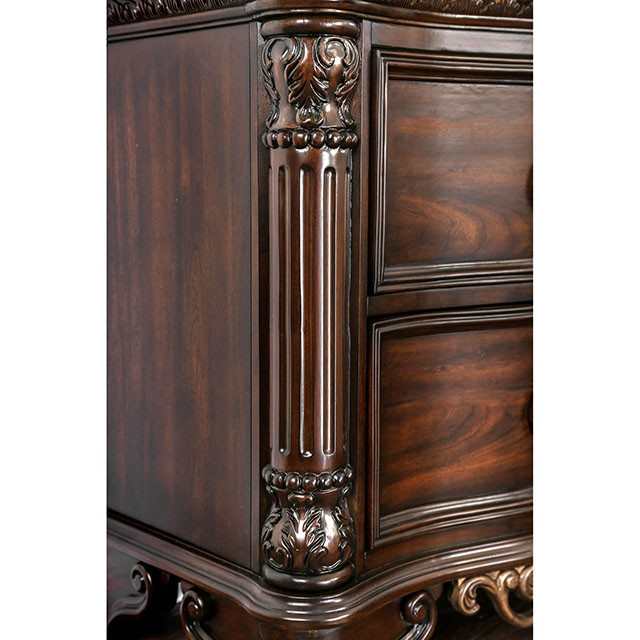 Menodora Brown Cherry Eastern King Bed