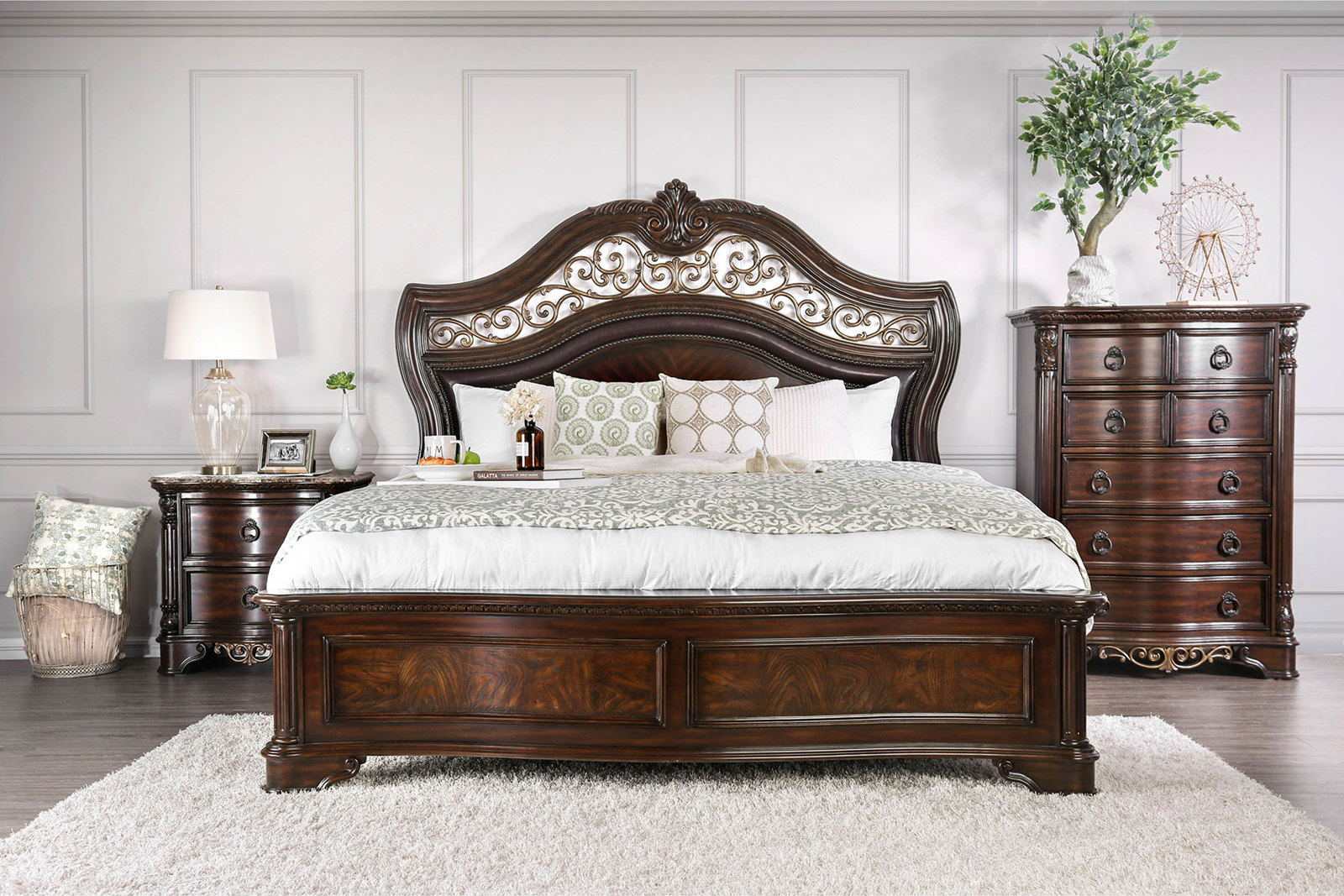 Menodora Brown Cherry Nightstand