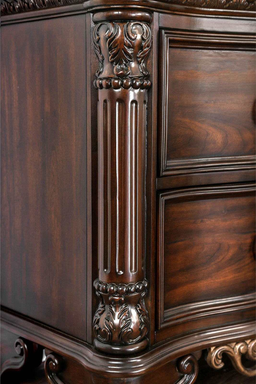 Menodora Brown Cherry Nightstand