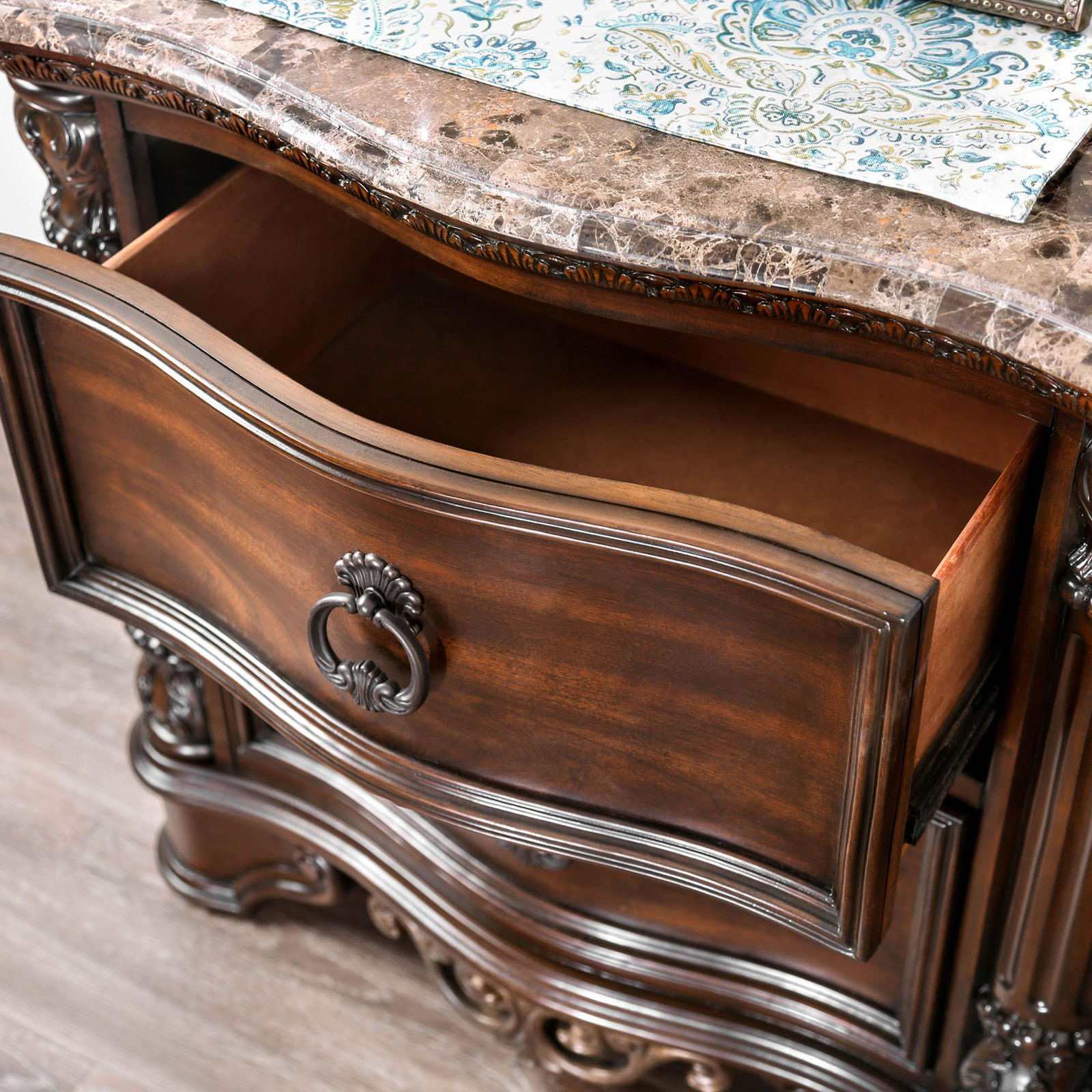 Menodora Brown Cherry Nightstand
