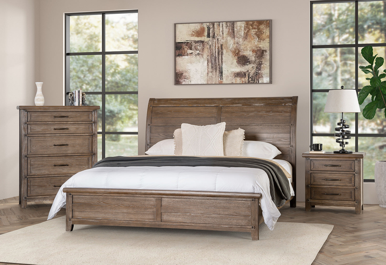 Merthyr Brown E.King Bed