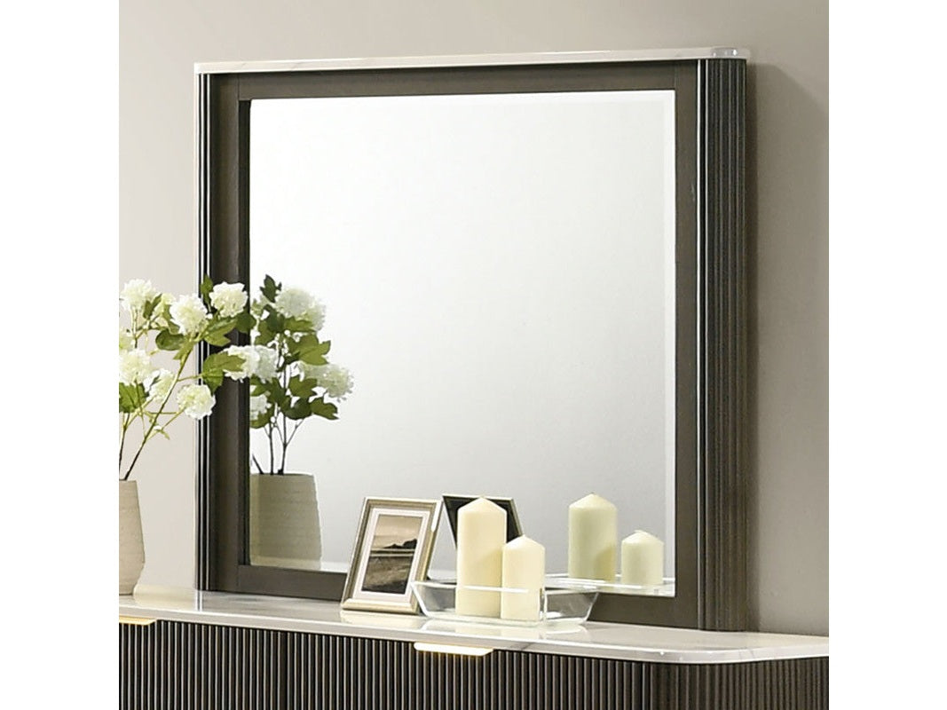 Merthyr Dark Walnut Mirror
