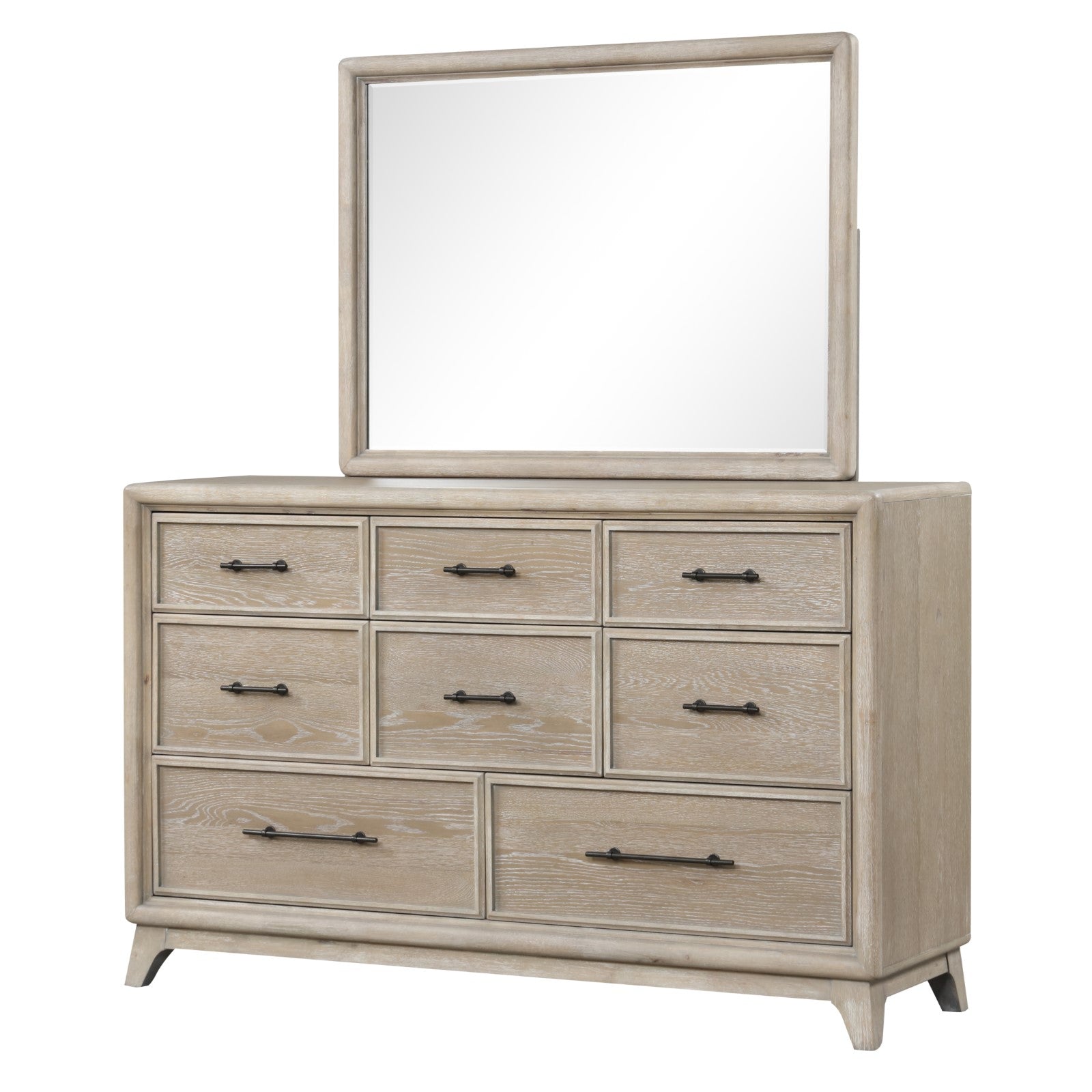Midhurst Oak Queen 5 Piece Bedroom Set w/2 Nightstands