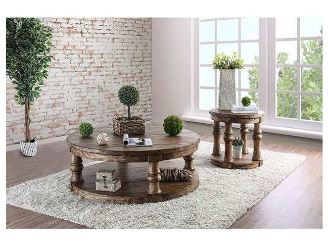 Mika Antique Oak End Table