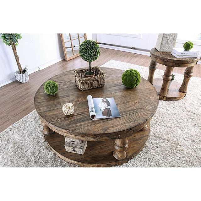 Mika Antique Oak End Table