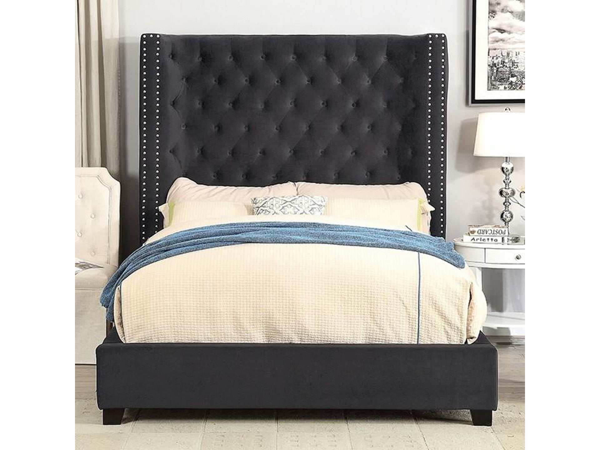 Mirabelle Dark Gray Eastern King Bed