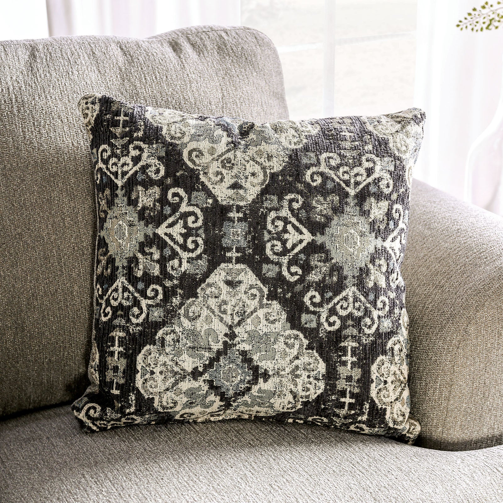 Miramar Beige/Charcoal Loveseat
