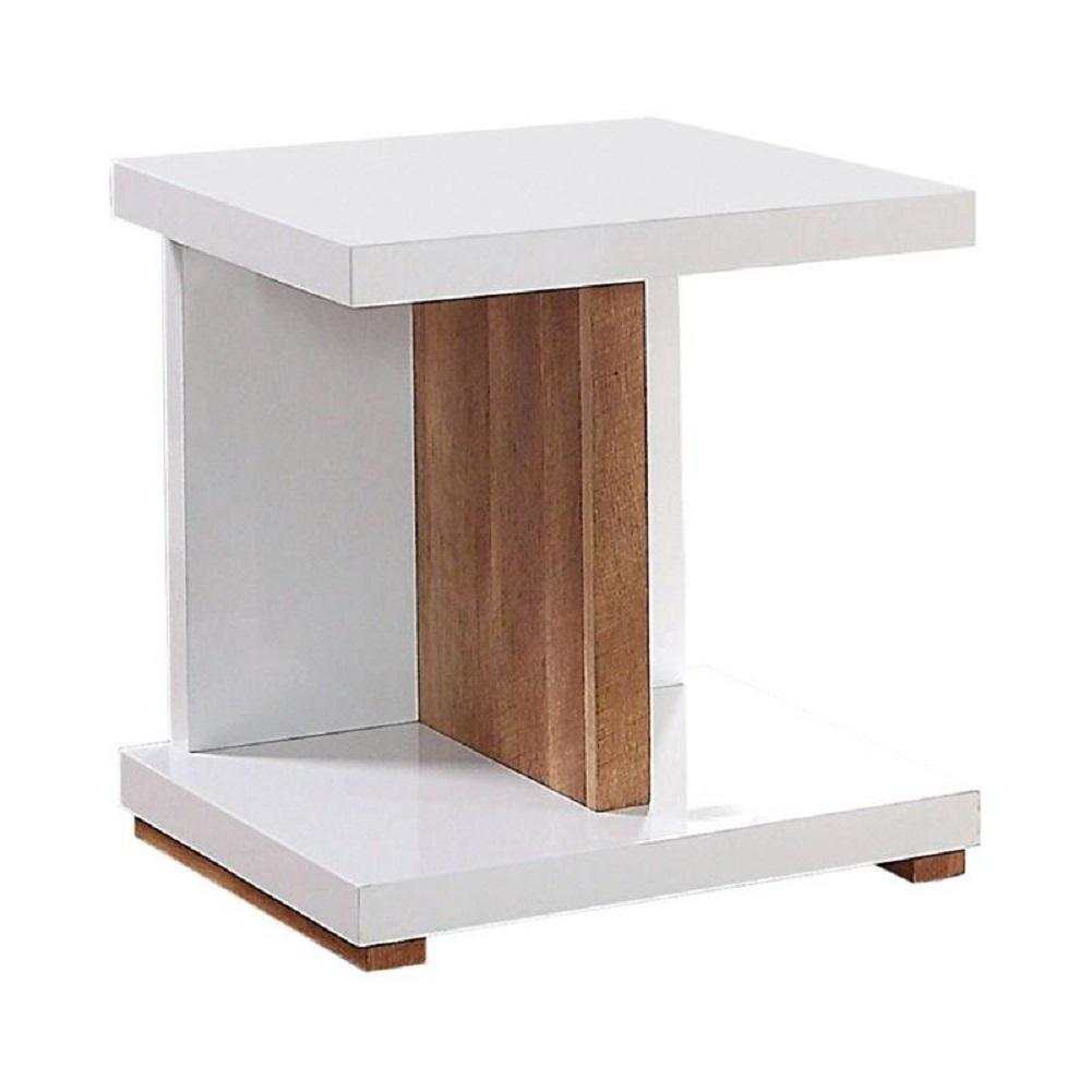 Moa White & Natural End Table