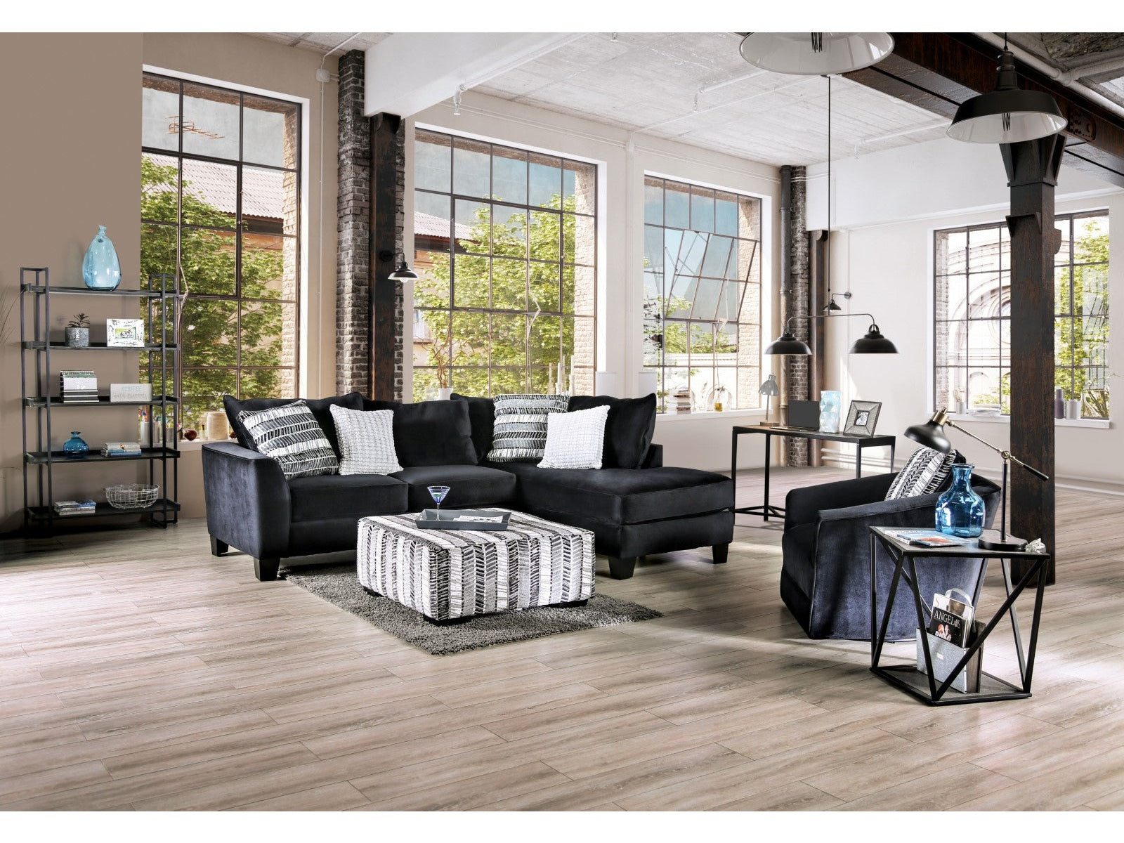 Modbury Black Sectional