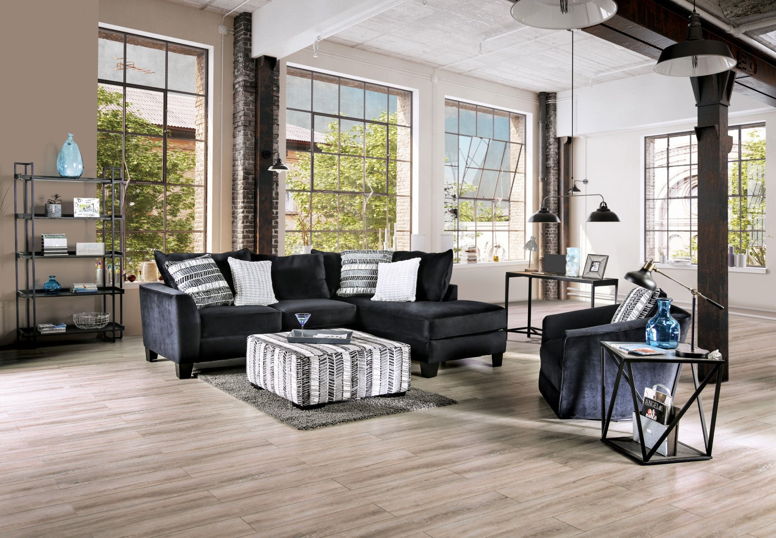 Modbury Stripe Multi Ottoman