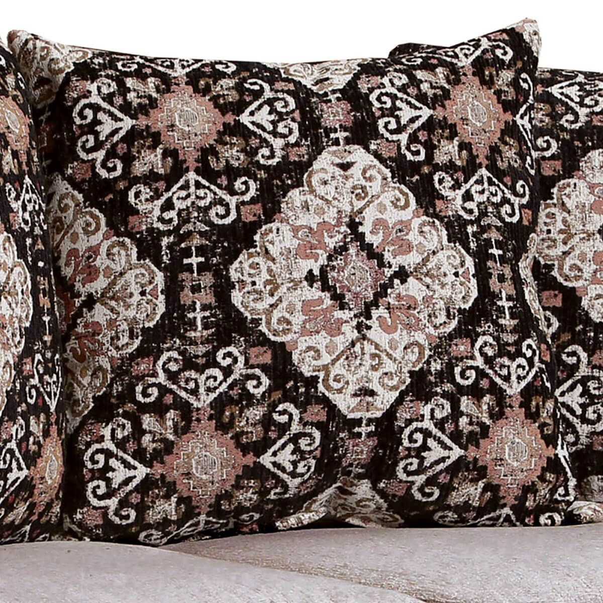 Molfetta Light Brown & Black Sofa & Loveseat
