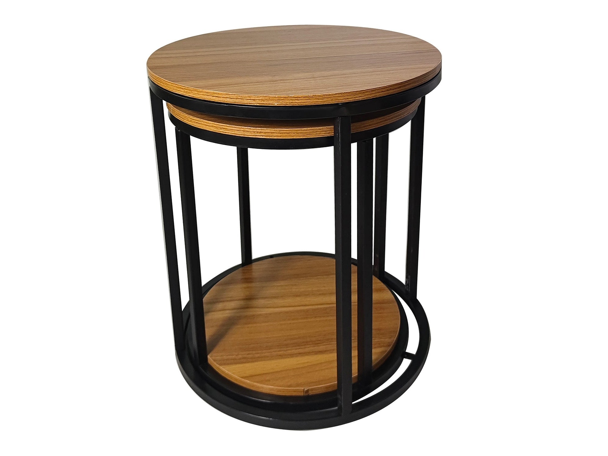 Mollie Natural/Black Nesting Tables (Set of 2)