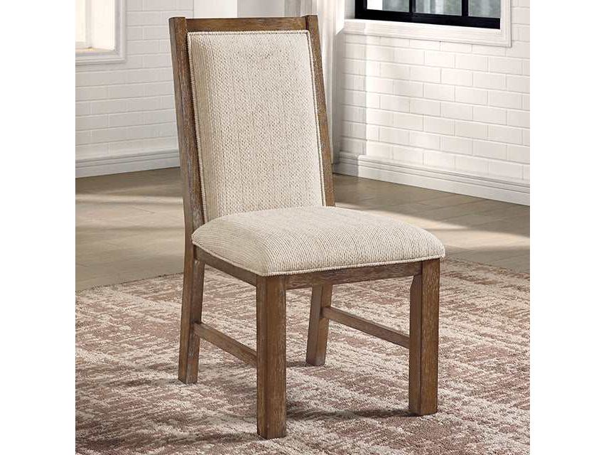Monclova Rustic Oak/Beige Side Chair (Set of 2)
