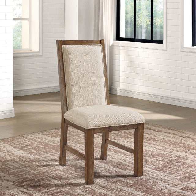 Monclova Rustic Oak/Beige Side Chair (Set of 2)