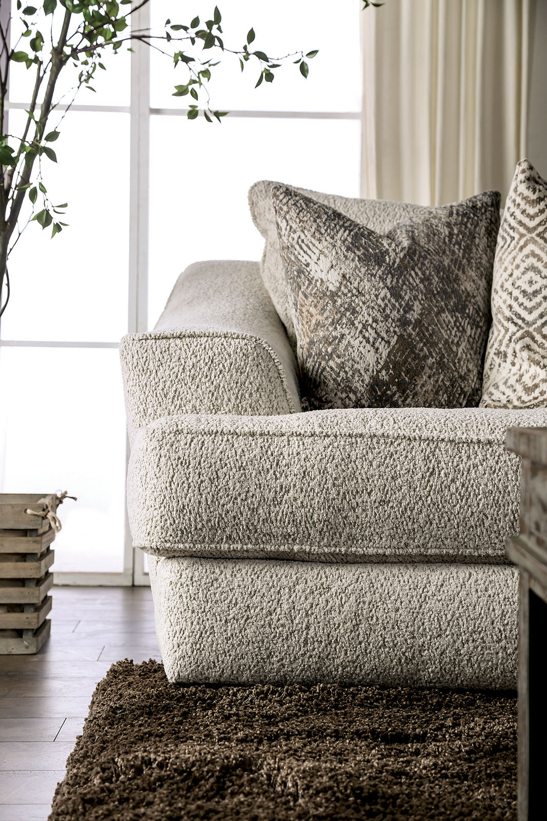 Moorpark Off-White Loveseat