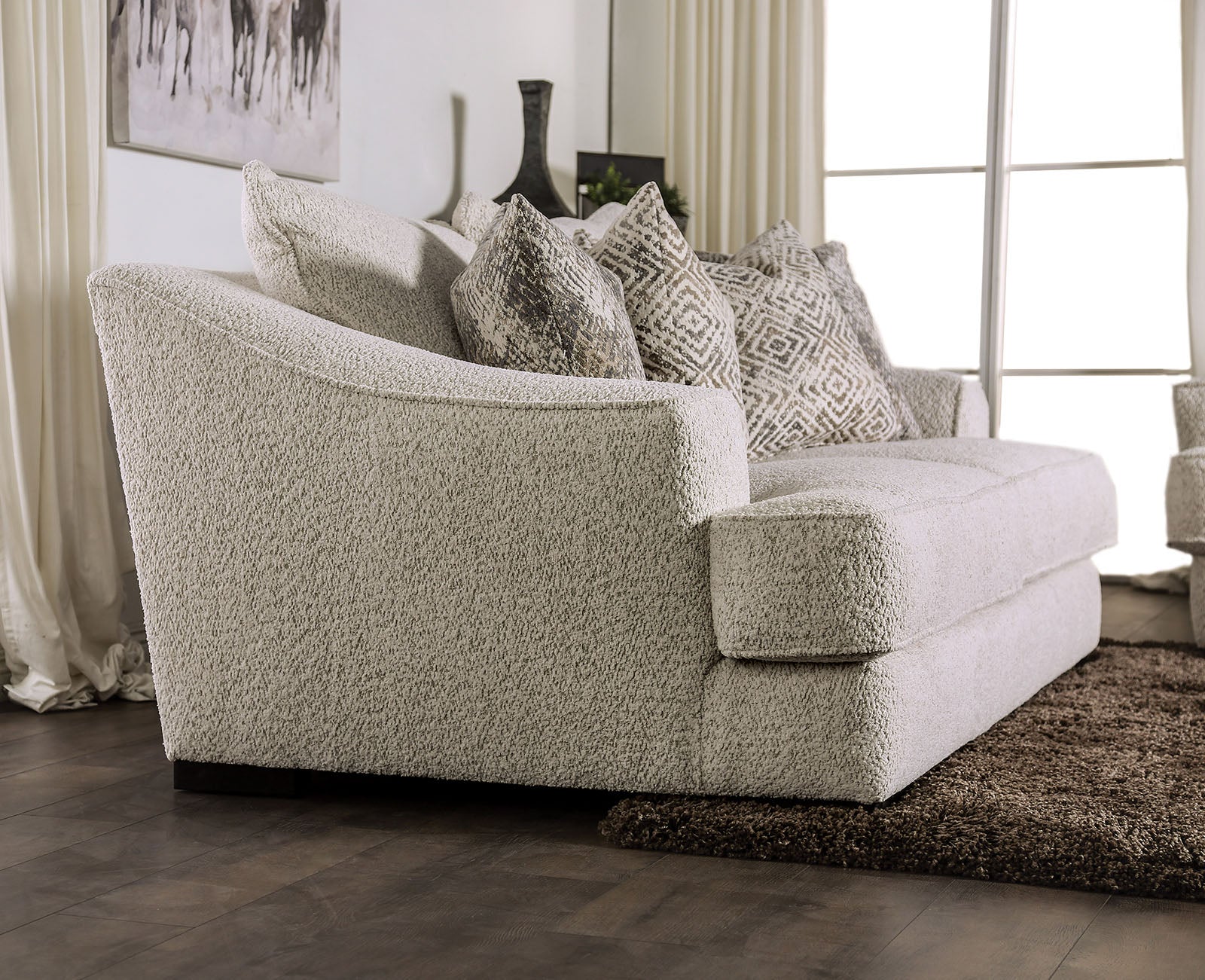 Moorpark Off-White Loveseat