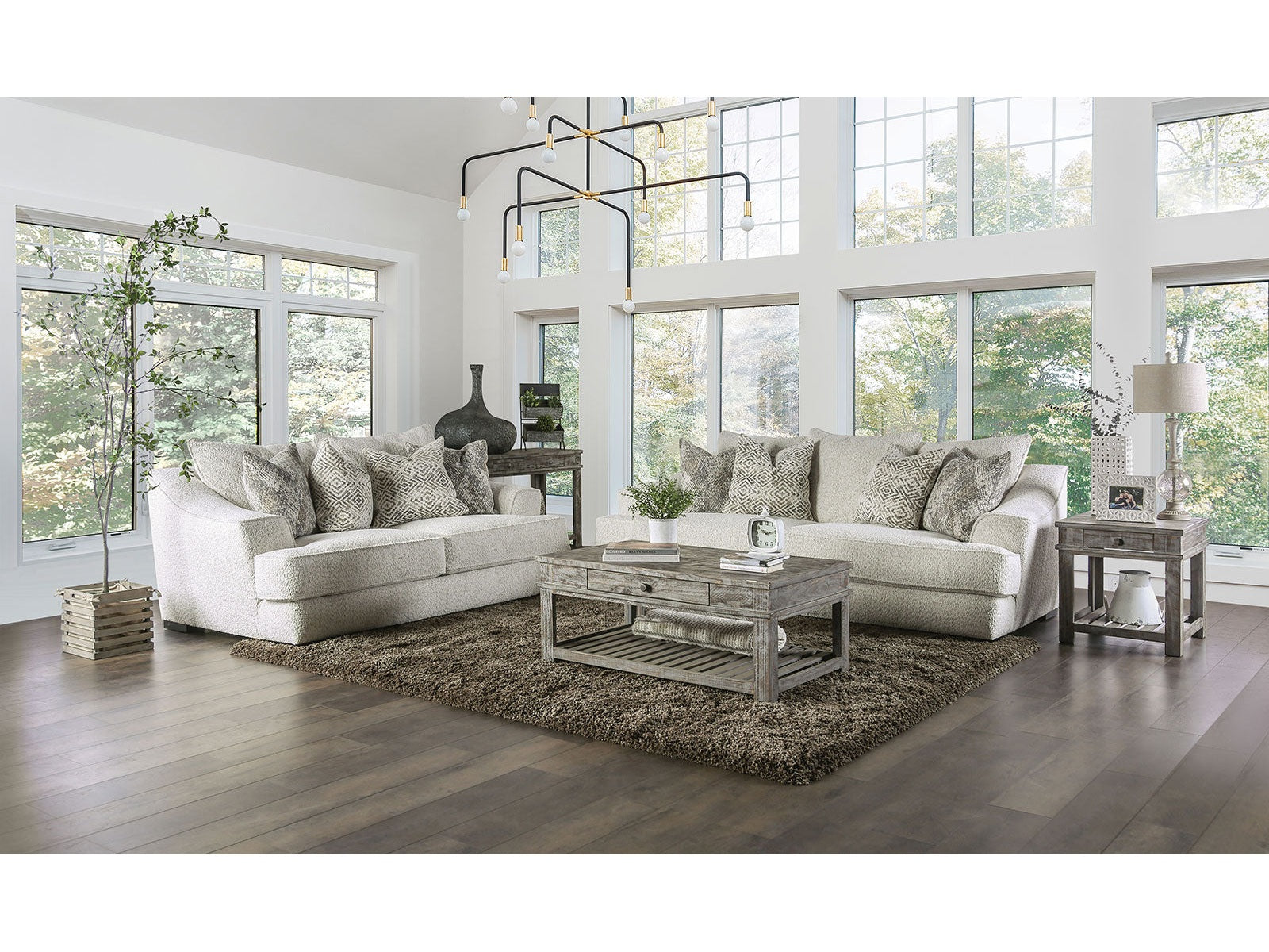 Moorpark Off-White Sofa & Loveseat