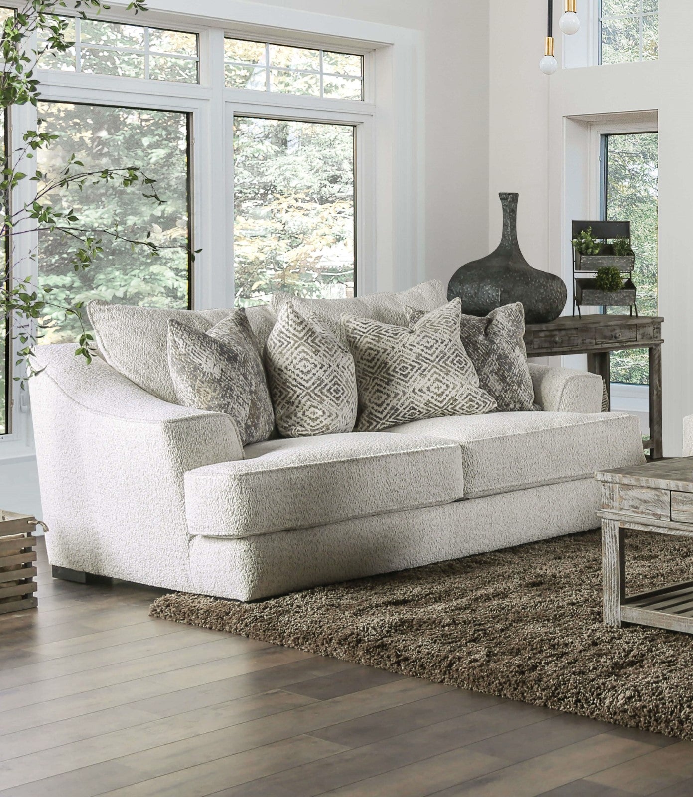 Moorpark Off-White Sofa & Loveseat