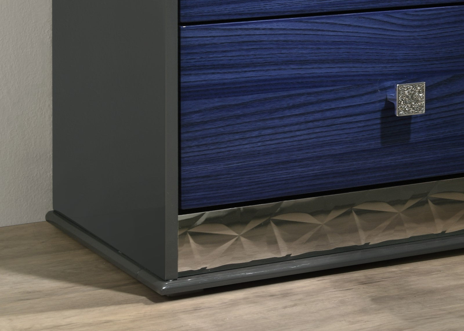 Morcote Ash Gray/Indigo Blue Nightstand
