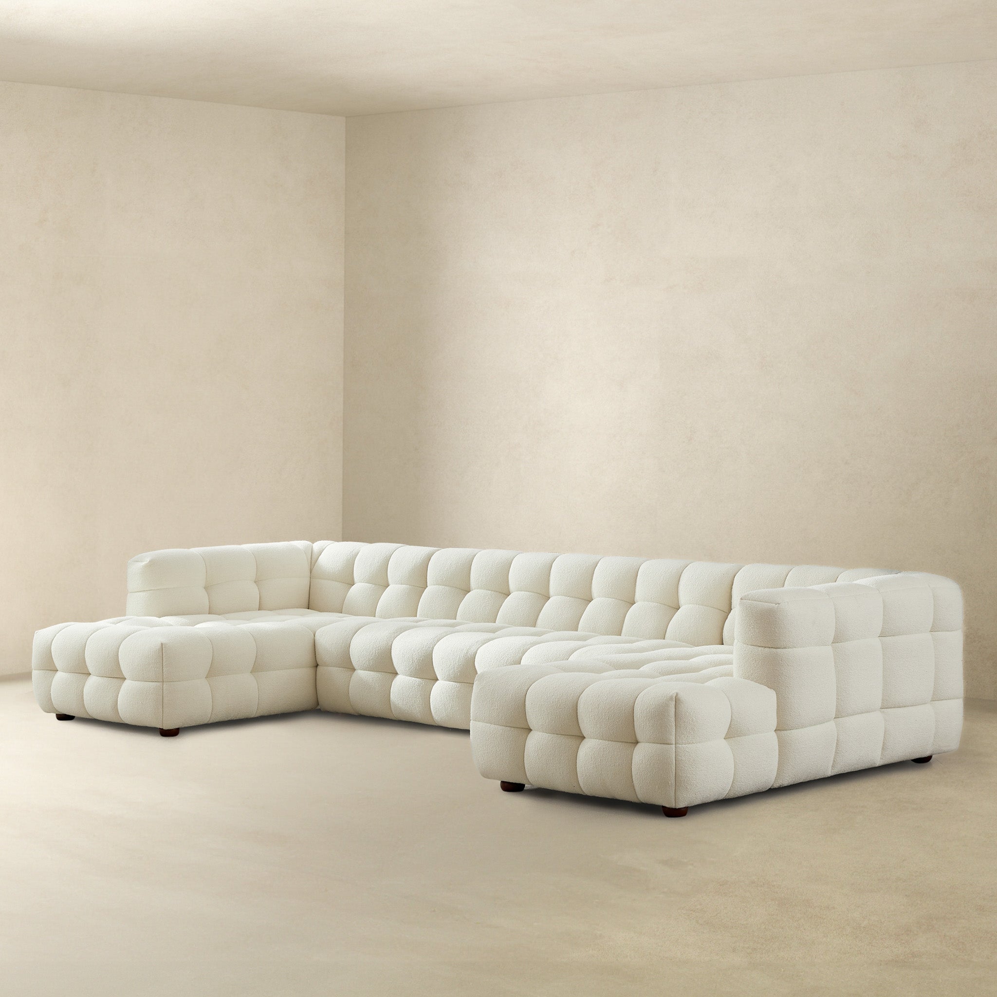 Morrison U Shape Corner Sofa - Cream Boucle