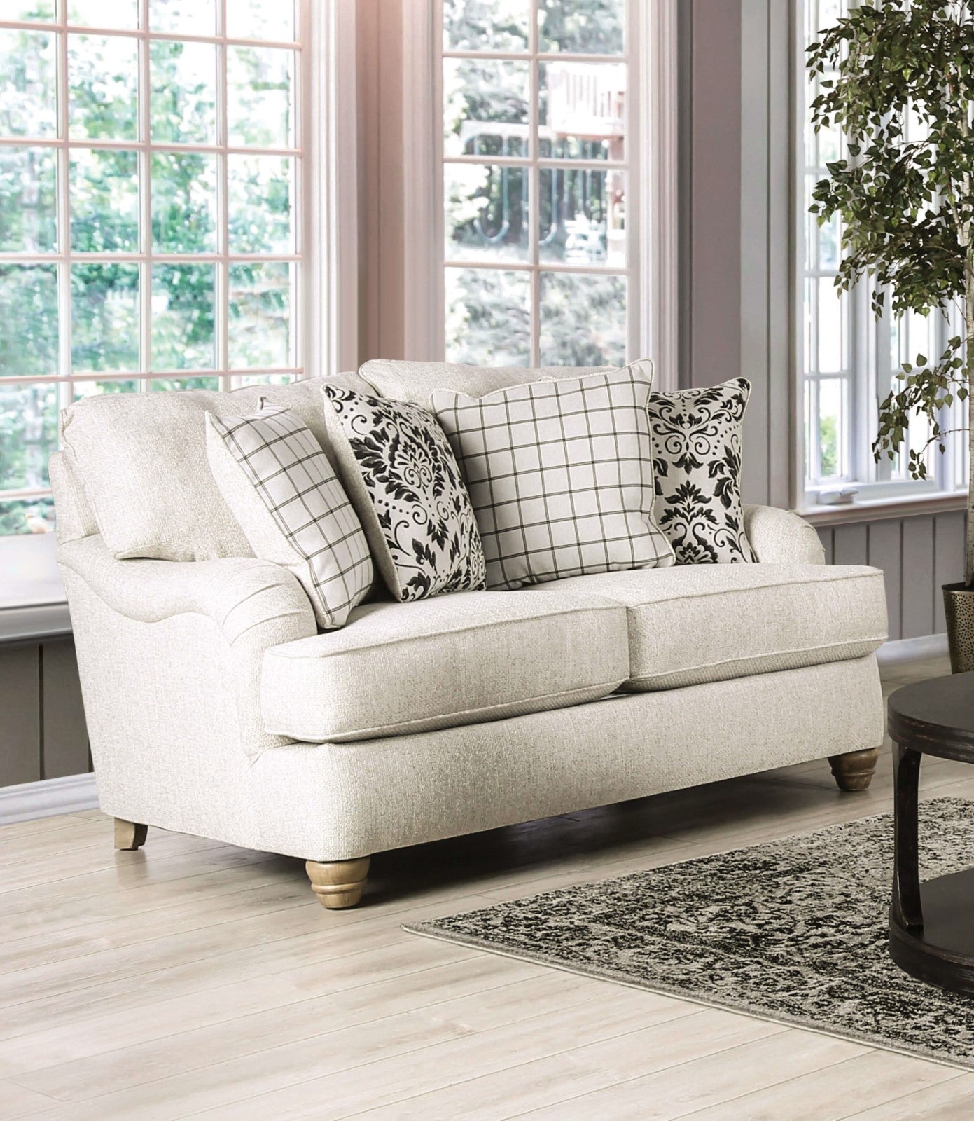 Mossley Ivory Sofa & Loveseat