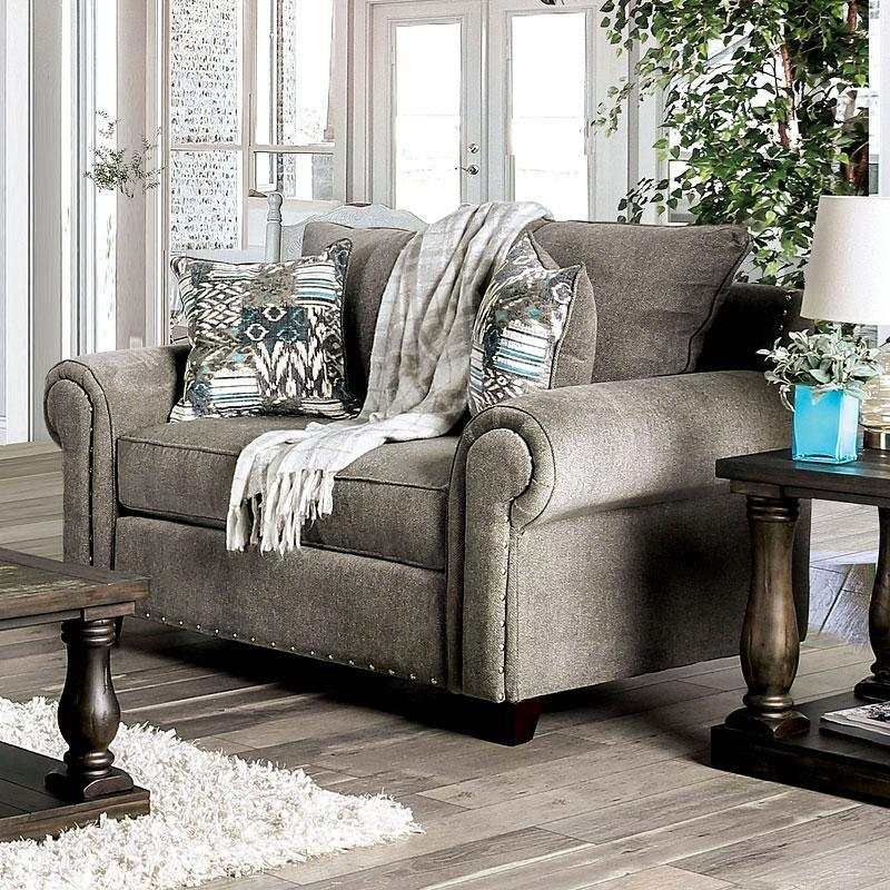 Mott Gray Stationary Sofa & Loveseat 2pc