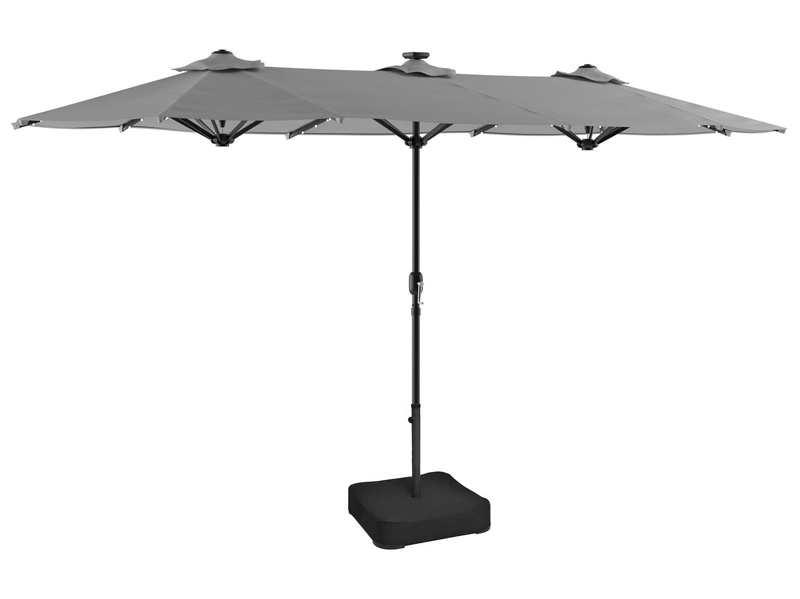 Musa Gray Rectangular Market Umbrella