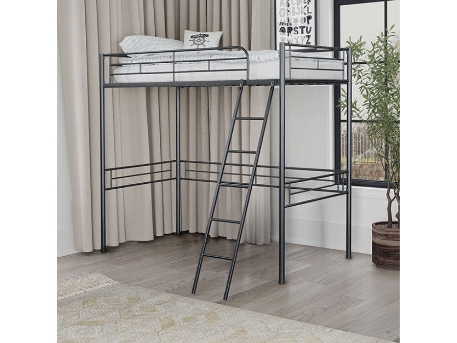 Myles Black Twin Loft Bed
