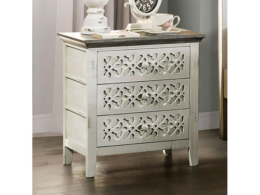 Myrtlemoore Vintage Ivory/Rustic Gray Nightstand
