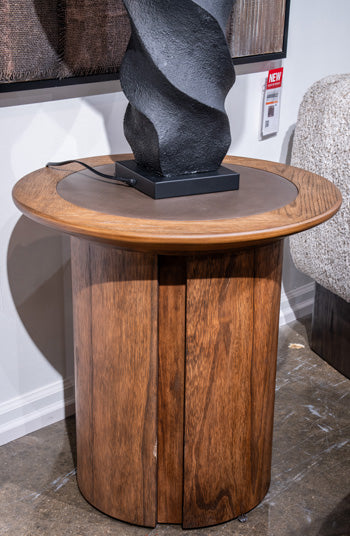 Dontayne Round End Table
