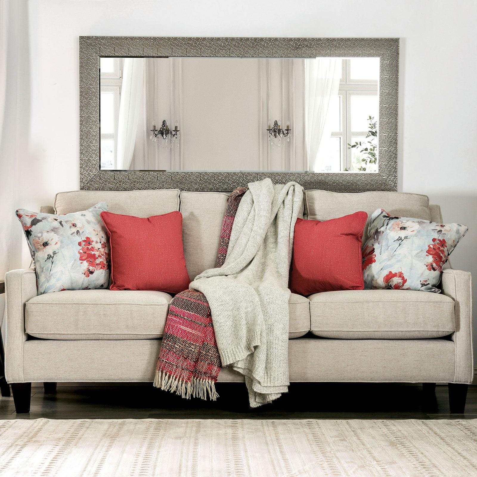 Nadene Ivory Stationary Sofa & Loveseat 2pc
