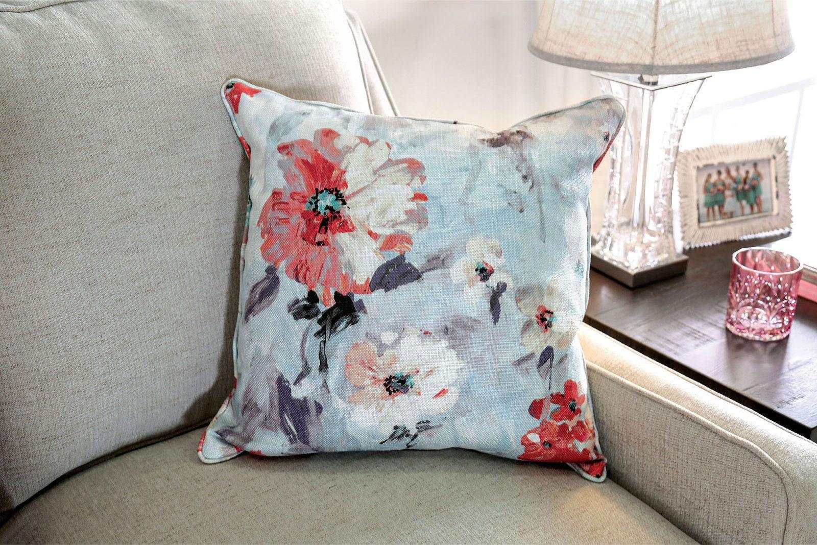 Nadene Ivory Stationary Sofa & Loveseat 2pc