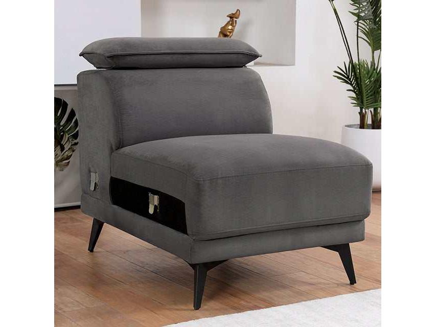 Napanee Dark Gray Armless Chair
