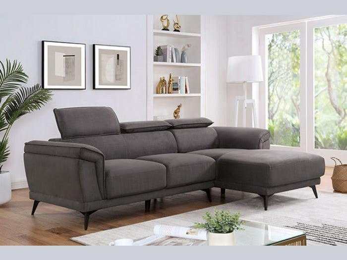 Napanee Dark Gray L Shape Sectional Sofa