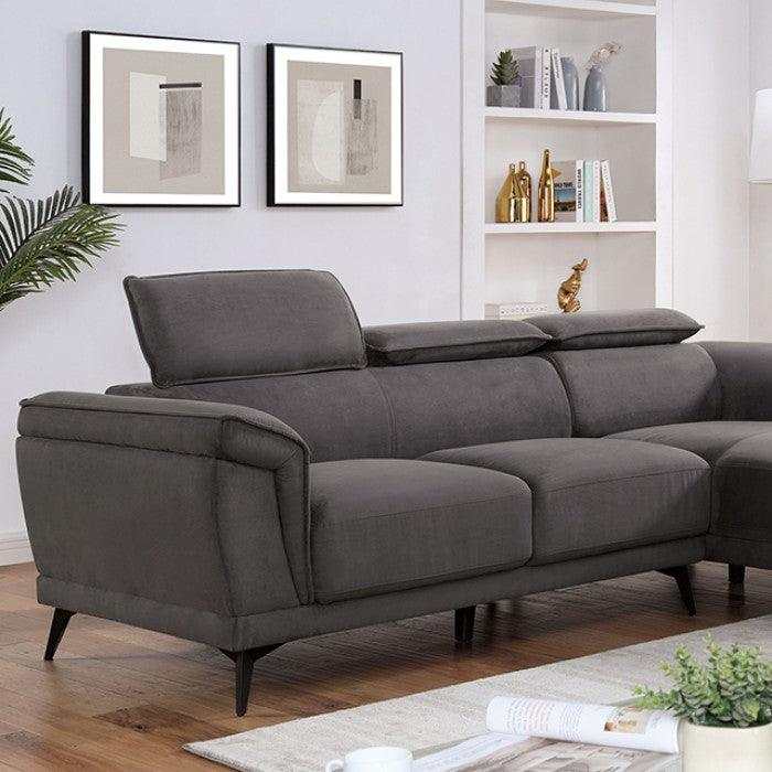 Napanee Dark Gray L Shape Sectional Sofa