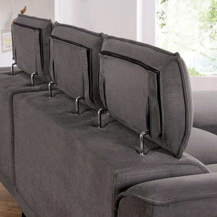Napanee Dark Gray L Shape Sectional Sofa