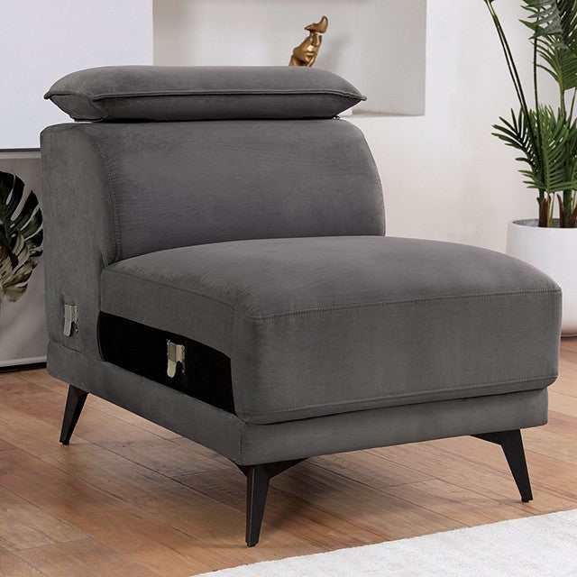 Napanee Dark Gray L Shape Sectional Sofa