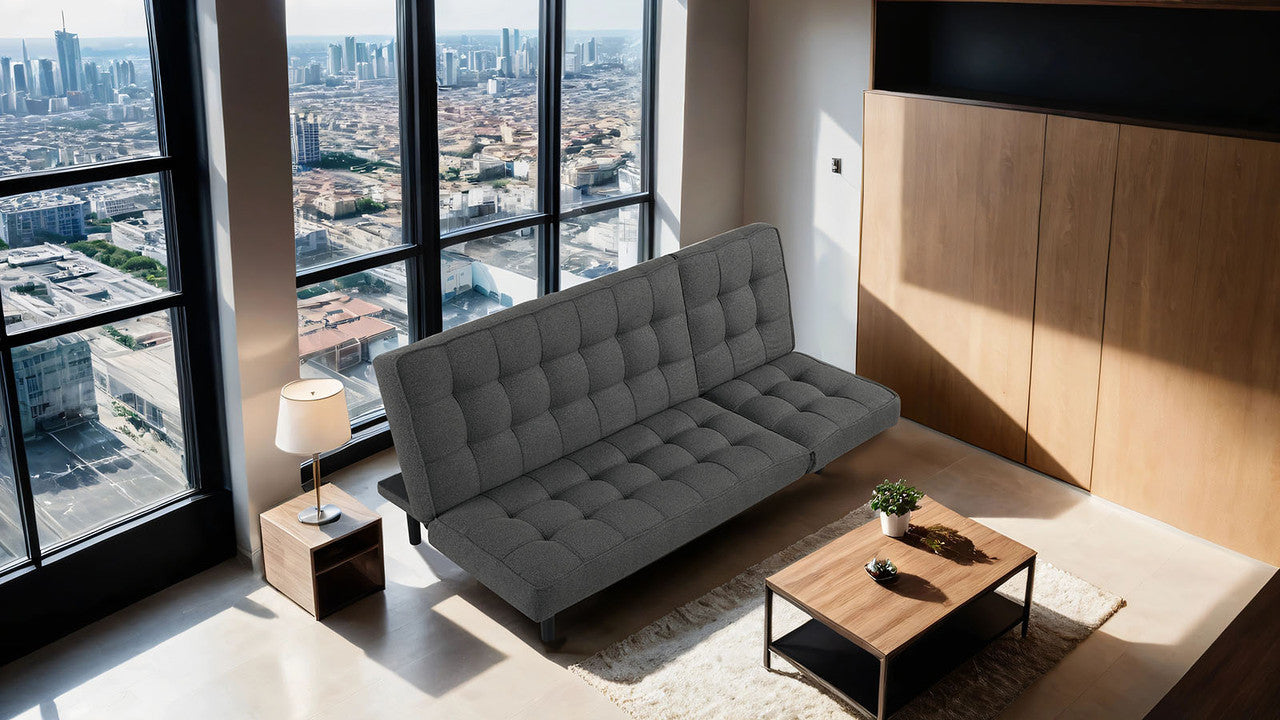 Napervill Dark Gray Futon Sofa