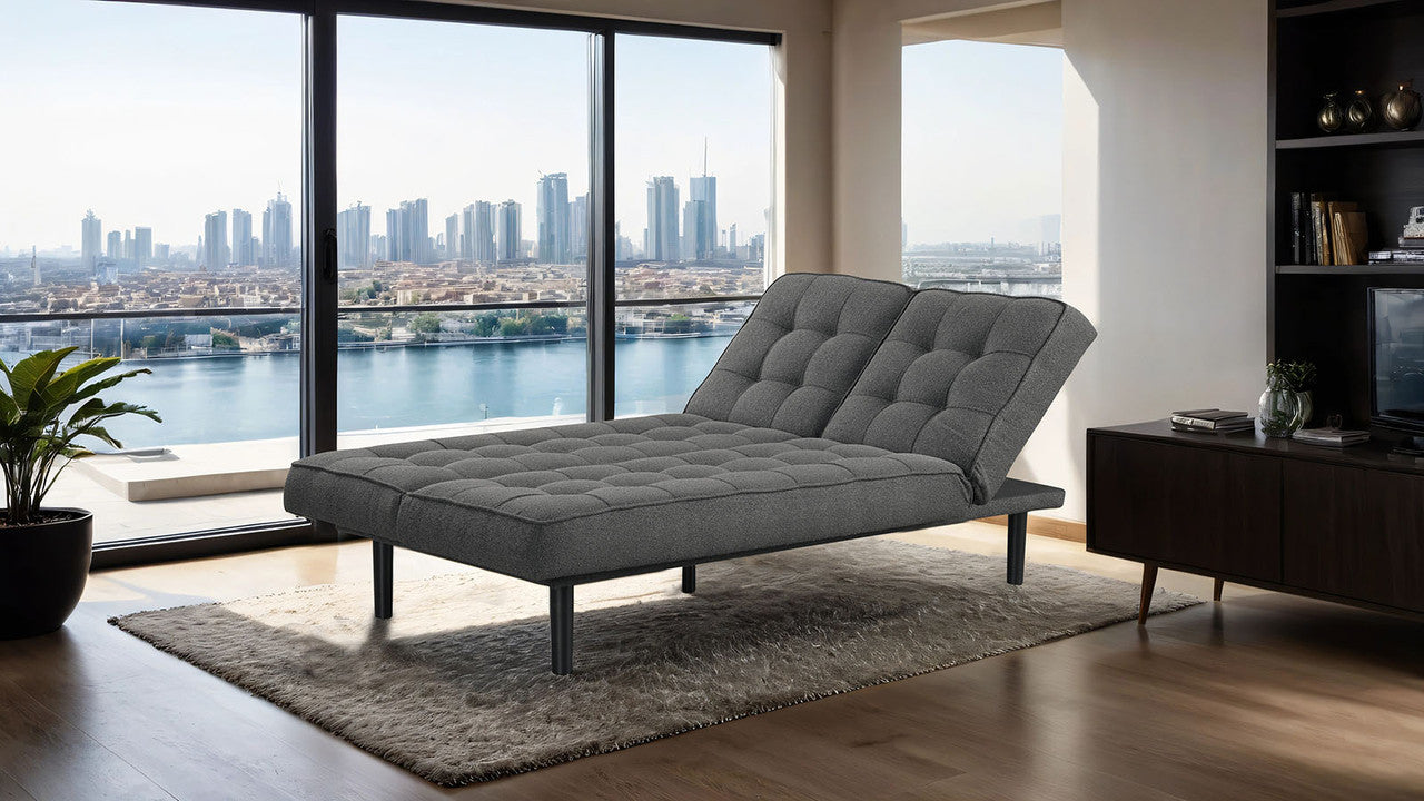 Napervill Dark Gray Futon Sofa